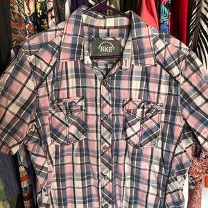 Mens L plaid Shirt